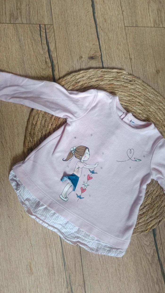 Haut manches longues 12 mois fille - photo numéro 2