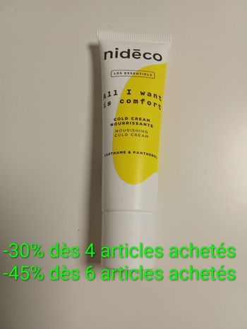 NEUF - Nidēco - Cold Cream "All I want is comfort" - 30ml