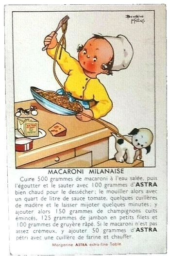 Carte postale ancienne  Publicité Margarine Astra Illustrateur Béatrice Mallet (1896-1951)