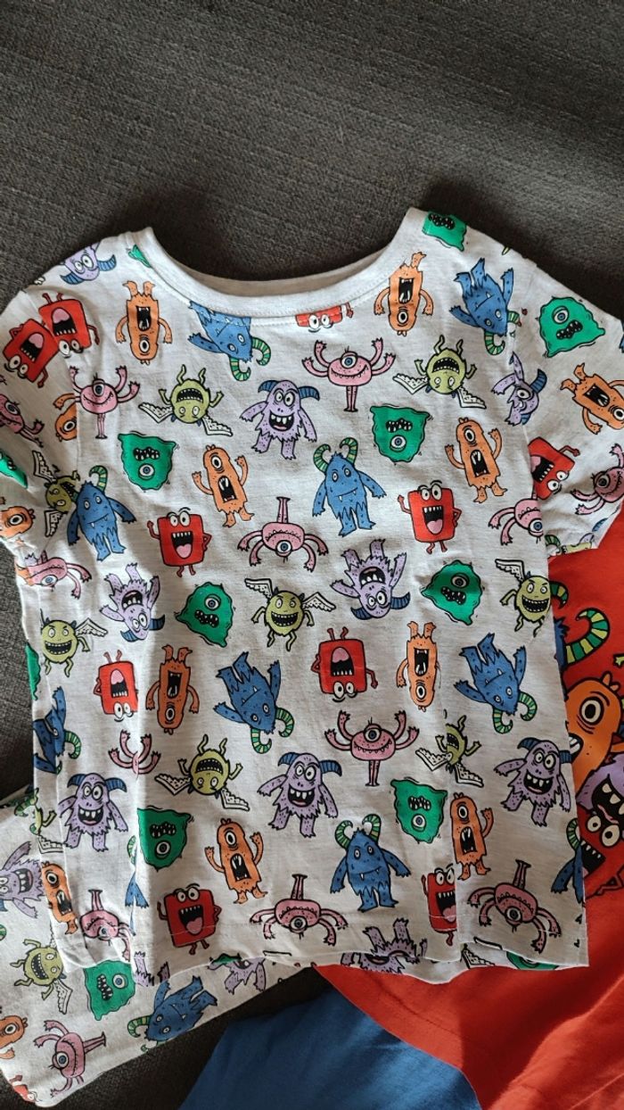 Lot pyjamas deux pièces motif monstres pour garçon Primark - photo numéro 2