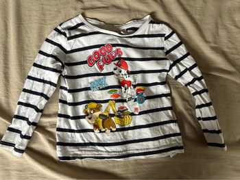 Haut / tee-shirt manches longues marinière pat patrouille 3 ans