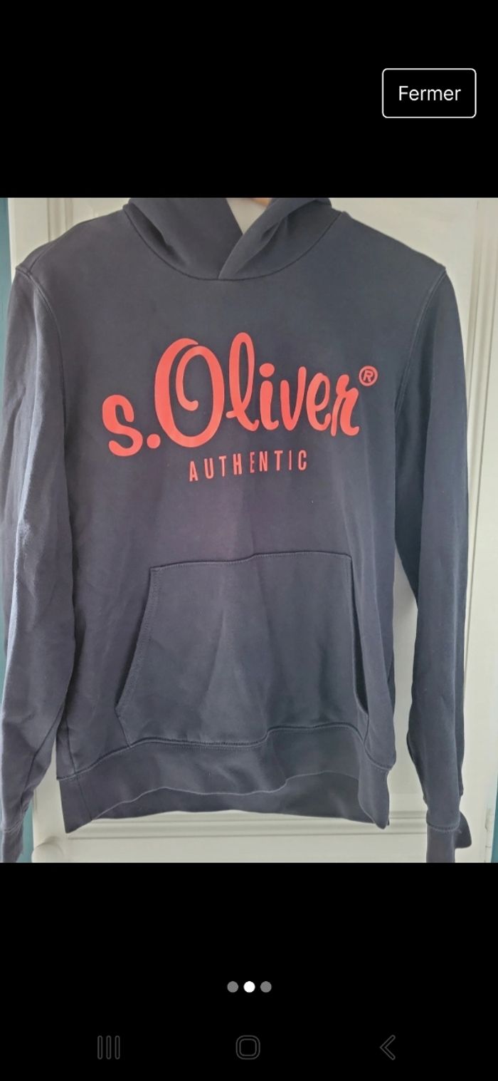 Sweat shirt homme S.oliver  à  capuche - photo numéro 3