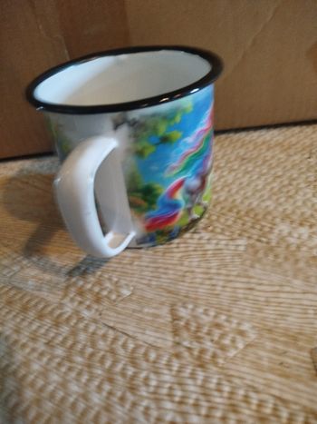 Tasse métal motif licorne neuve