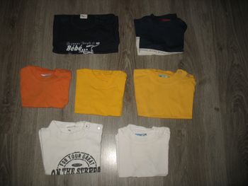 LOT DE 7 TEE SHIRT MC BÉBÉ GARÇON - 3 MOIS - n°01