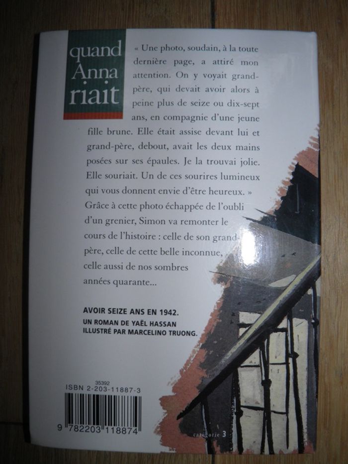 Roman Quand Anna riait (Yaël Hassan) TBE - photo numéro 2