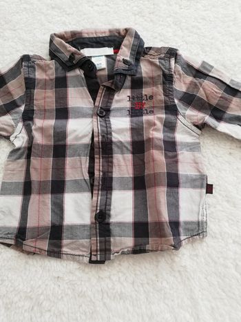 Chemise à carreaux obaïbi garçon 3 mois