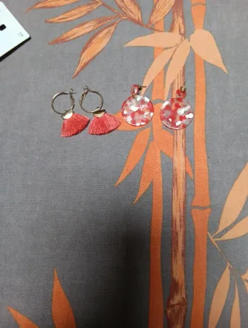 Lot de deux paires de boucles oreilles
