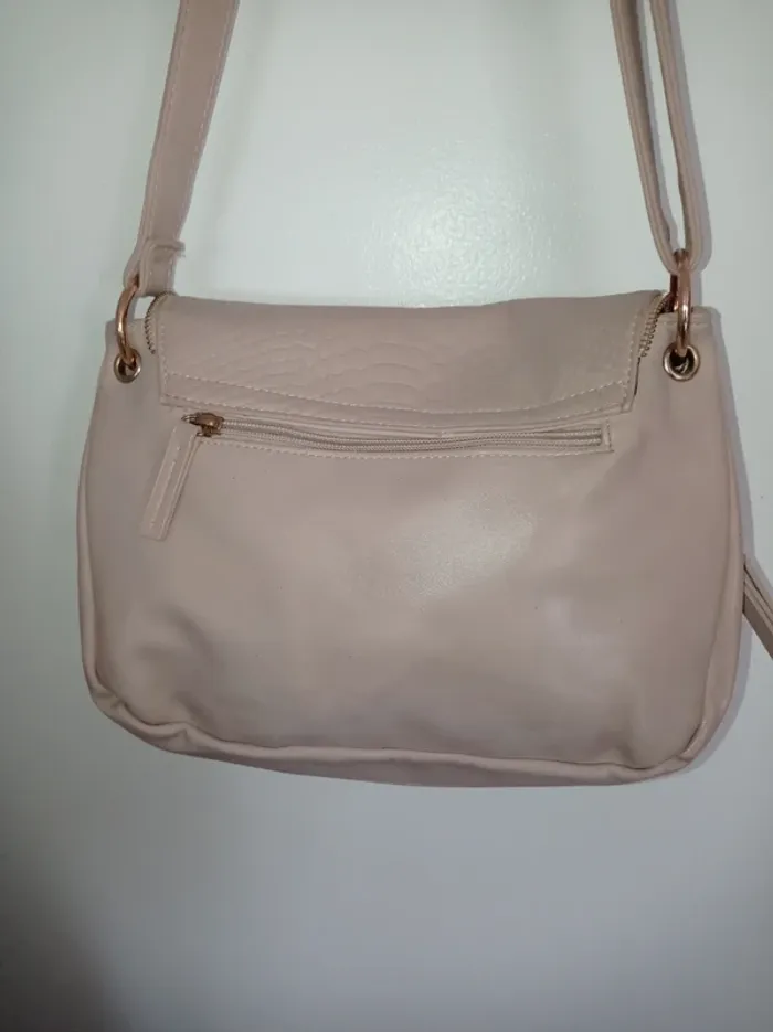 Sac a main bandoulière rose pâle - photo numéro 7