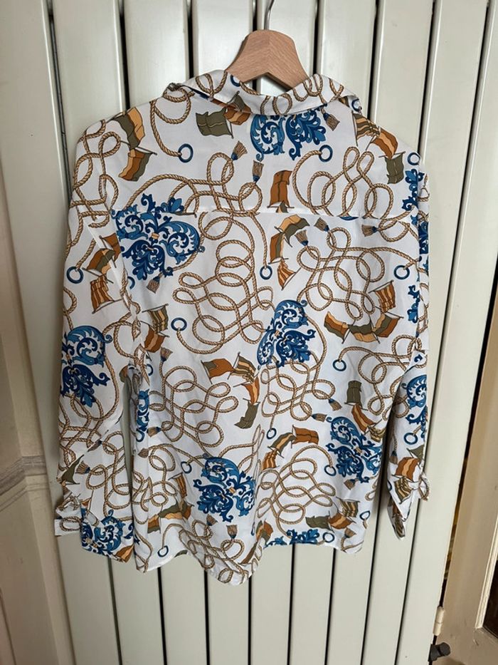 Chemise vintage S à motifs marins - photo numéro 3