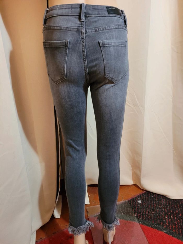 Jean gris skinny taille lacet - photo numéro 2