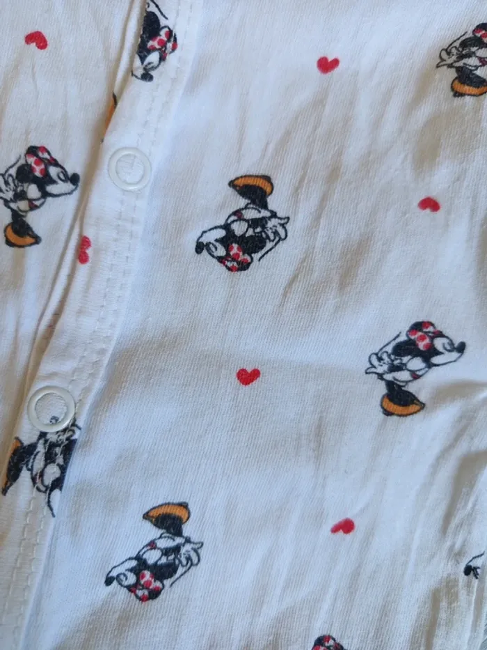 Pyjama Minnie Disney 1 mois blanc - photo numéro 2