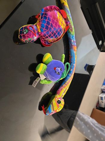 Lot de 3 peluches animaux neuves