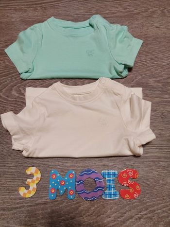 Lot de 3 t-shirts MC 3 mois