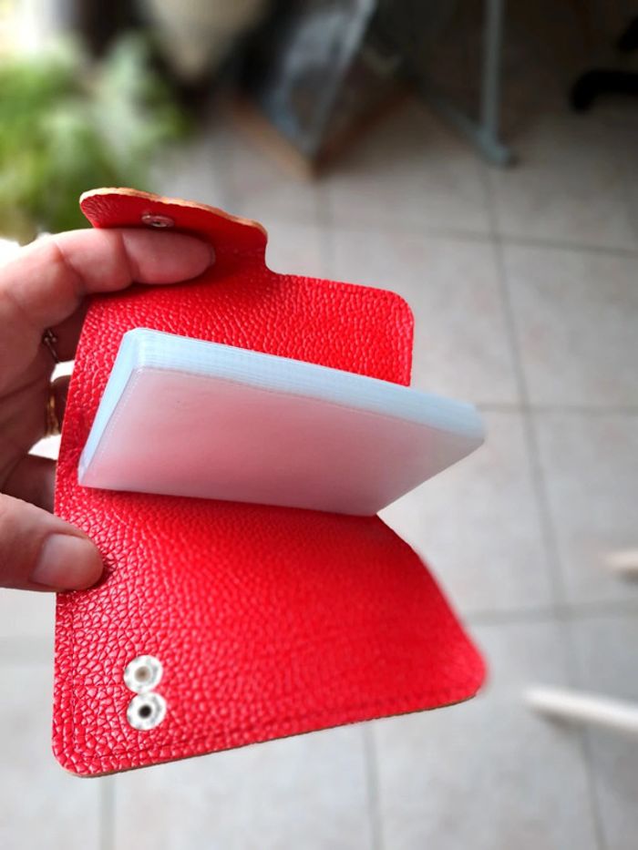 Porte carte rouge - photo numéro 3