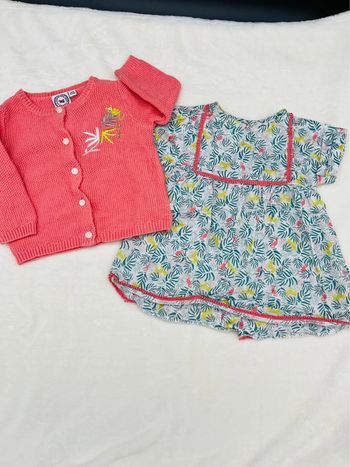 Gilet et robe bébé fille la compagnie des petits