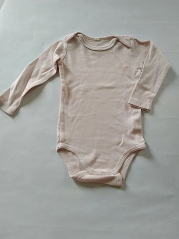 body bodie rose pale manches longues fille 6 mois