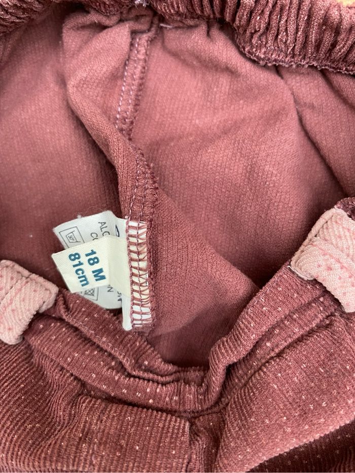 Pantalon velours taille élastique bébé fille 18 mois - photo numéro 3