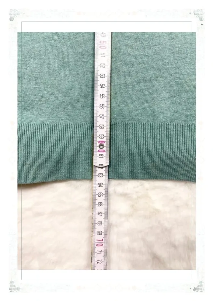 Ralph Lauren pull homme coton Pima vert d’eau col V taille M - photo numéro 10