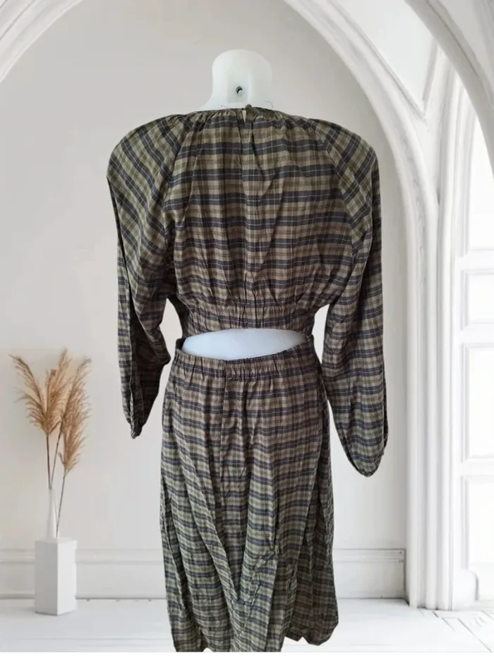 Robe longue kaki H&M S - photo numéro 2
