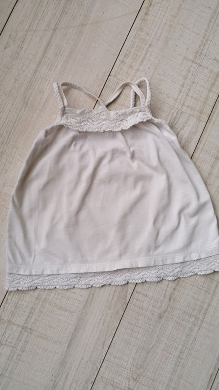 Débardeur blanc vertbaudet 2ans