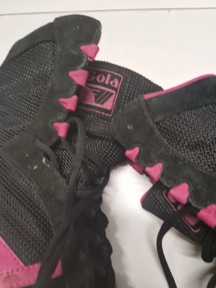 Basket gola vintage montante noir et rose taille 39 - photo numéro 4
