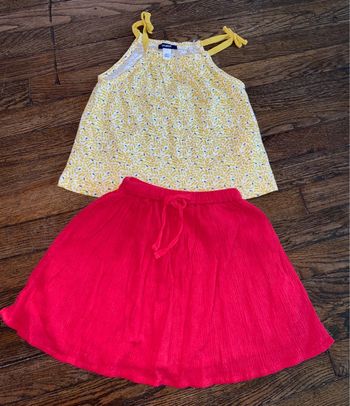 T-shirt okaidi et jupe Monoprix 3 ans