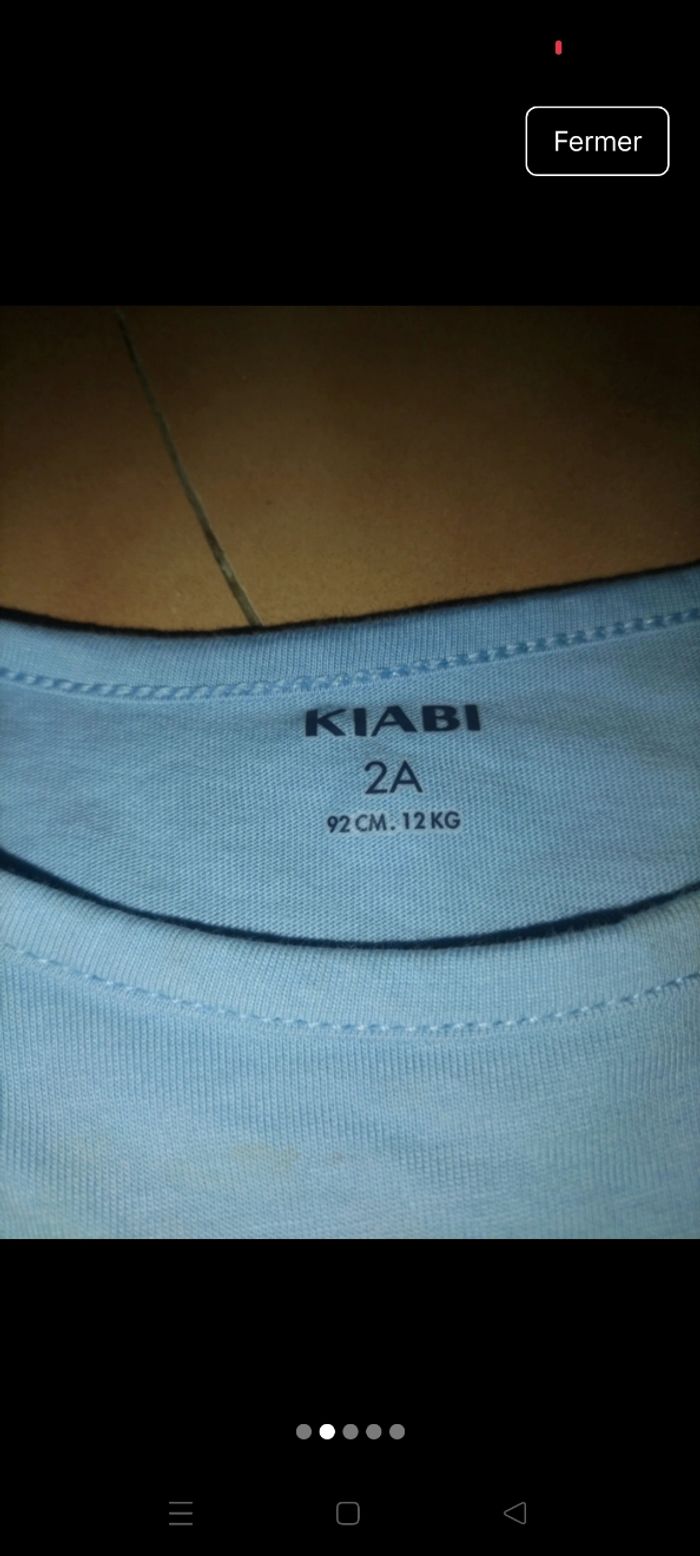 T shirt bleu Kiabi 24 mois - photo numéro 5