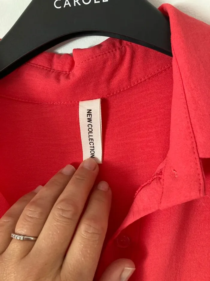 Robe longue corail à nouer à la taille - photo numéro 6