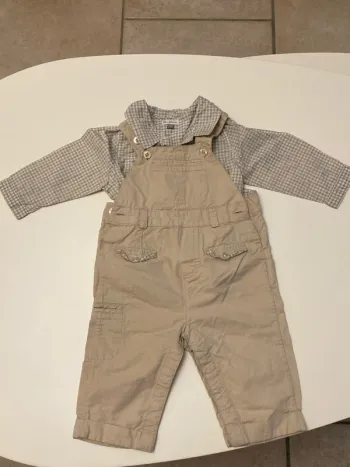 Bel ensemble chemise salopette 6M DPAM
