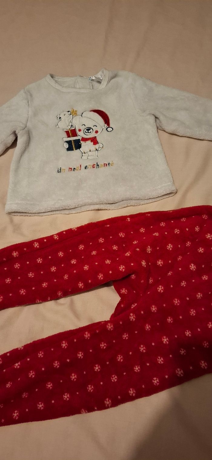 Pyjama polaire noel 36M Les petits cailloux - photo numéro 3