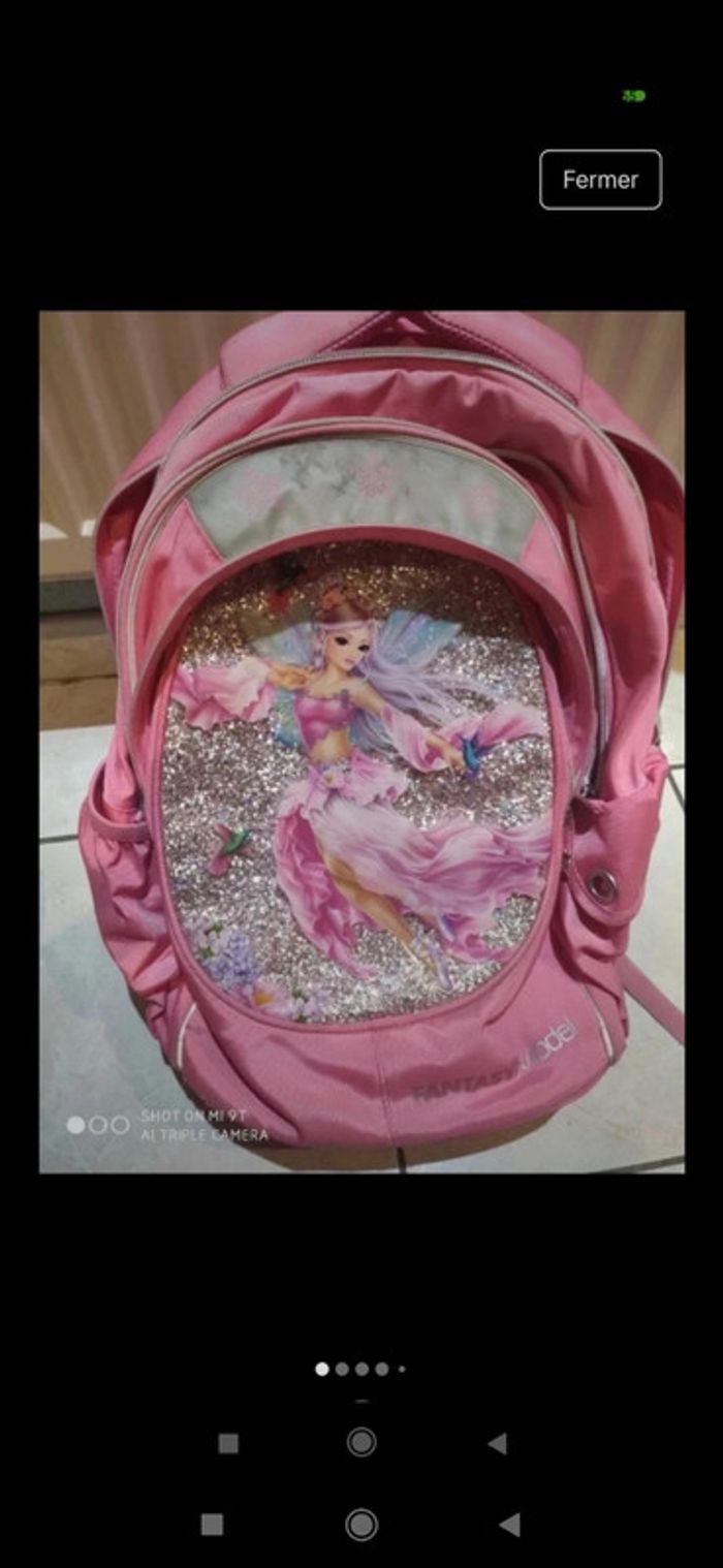 Ensemble cartable trousse topmodel fée