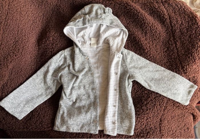 Veste gris réversible - Taille 18 mois