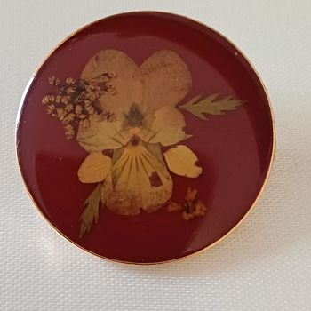Broche vintage bordeaux
