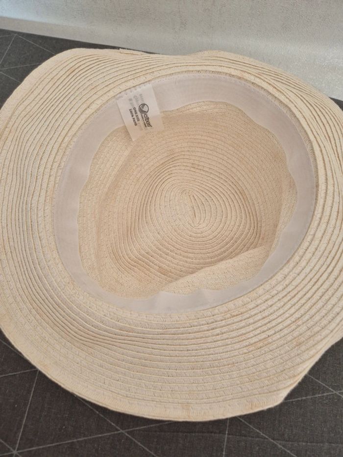 Chapeau de paille femme perle écru taille unique - photo numéro 3