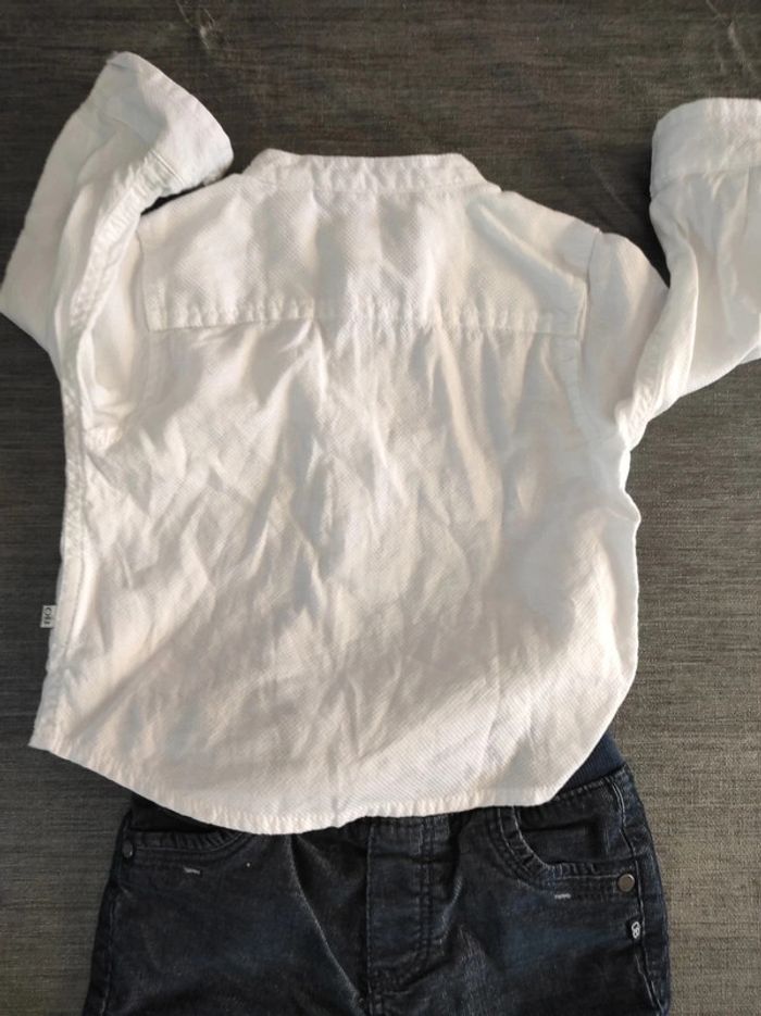 Pantalon velours et chemise Obaibi 6 mois - photo numéro 6