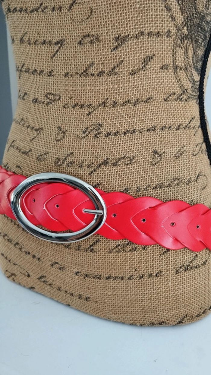 Ceinture croisée rouge 90 cm - photo numéro 7