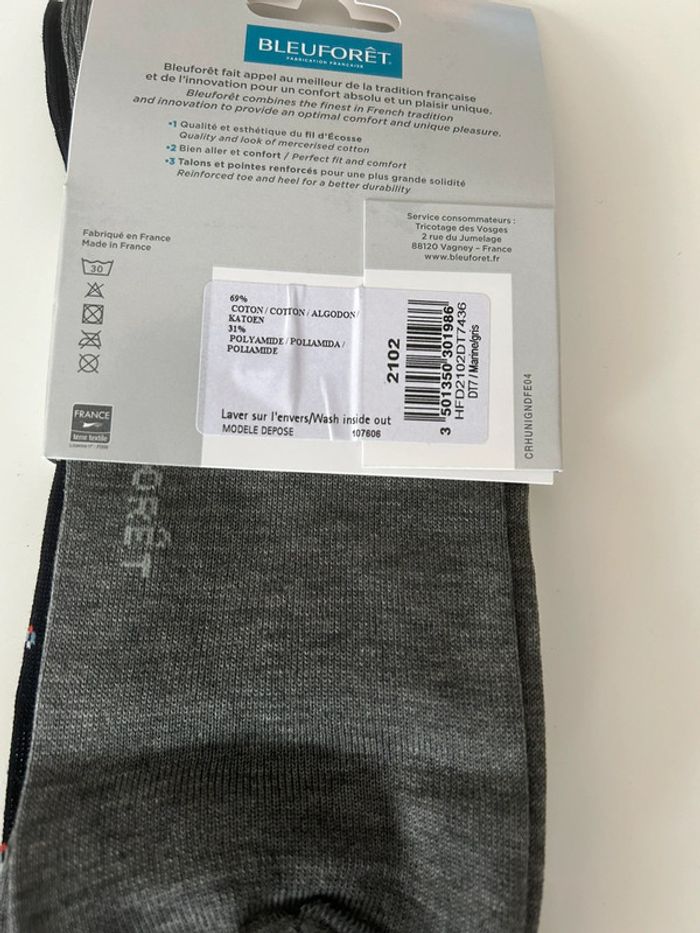 Lot de 2 chaussettes Bleuforet NEUF 43-46 - photo numéro 3