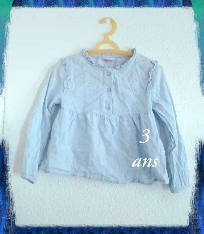 3 ans tao blouse chemise bleu clair print été /Excellent état - photo numéro 14