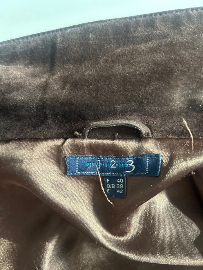 Veste en denim marron – Un Deux Trois – Taille 40 - photo numéro 5