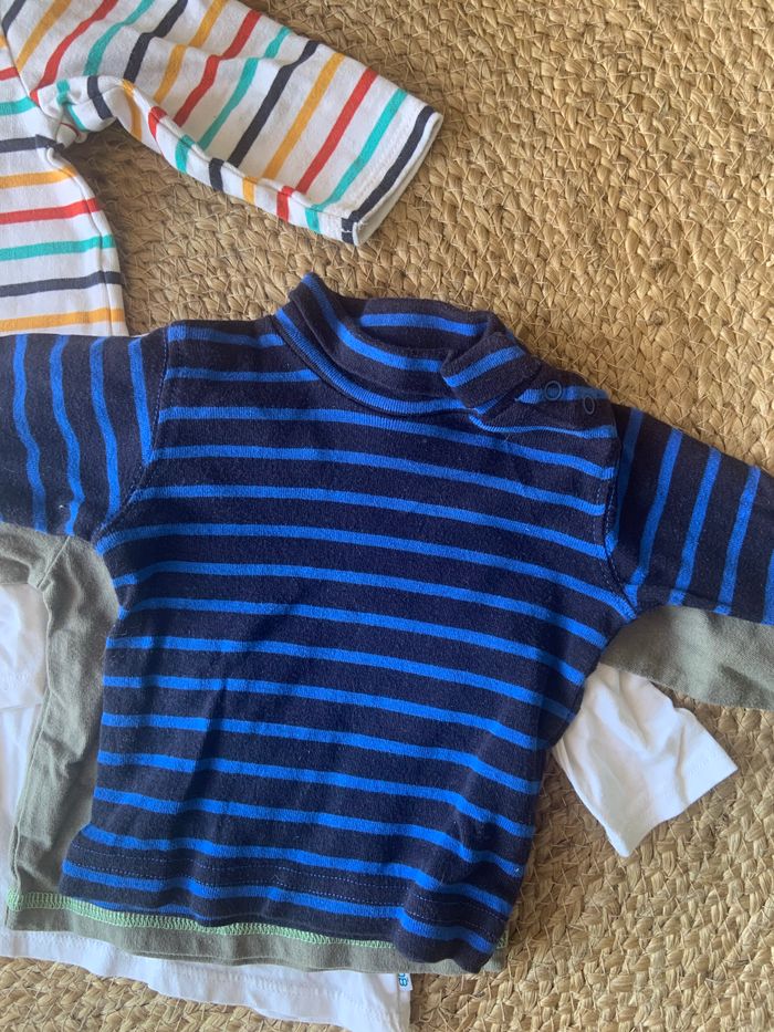 Lot de 5 tshirts manches longues taille 3 mois - photo numéro 3