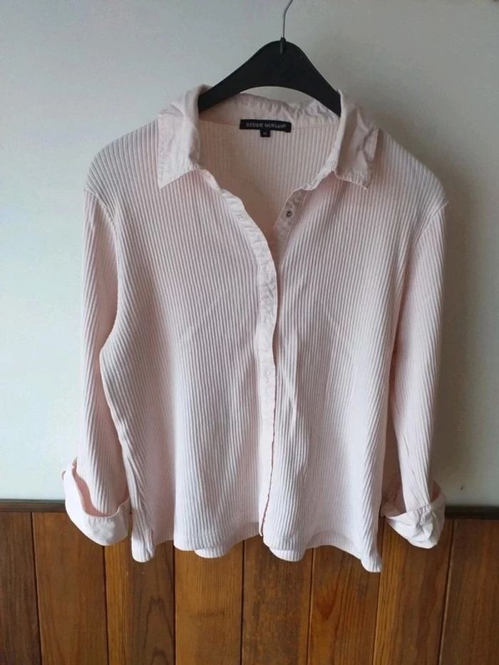 Haut rose côtelé à pression - photo numéro 4