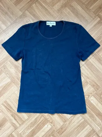 T-shirt bleu marine Soie Pour Soi