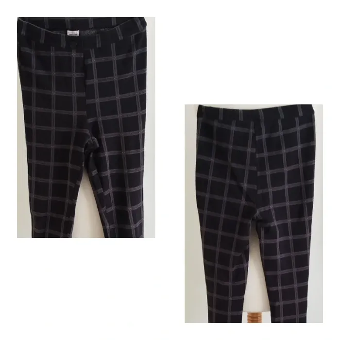 Legging épais noir à rayures gris TAO taille 14 ans