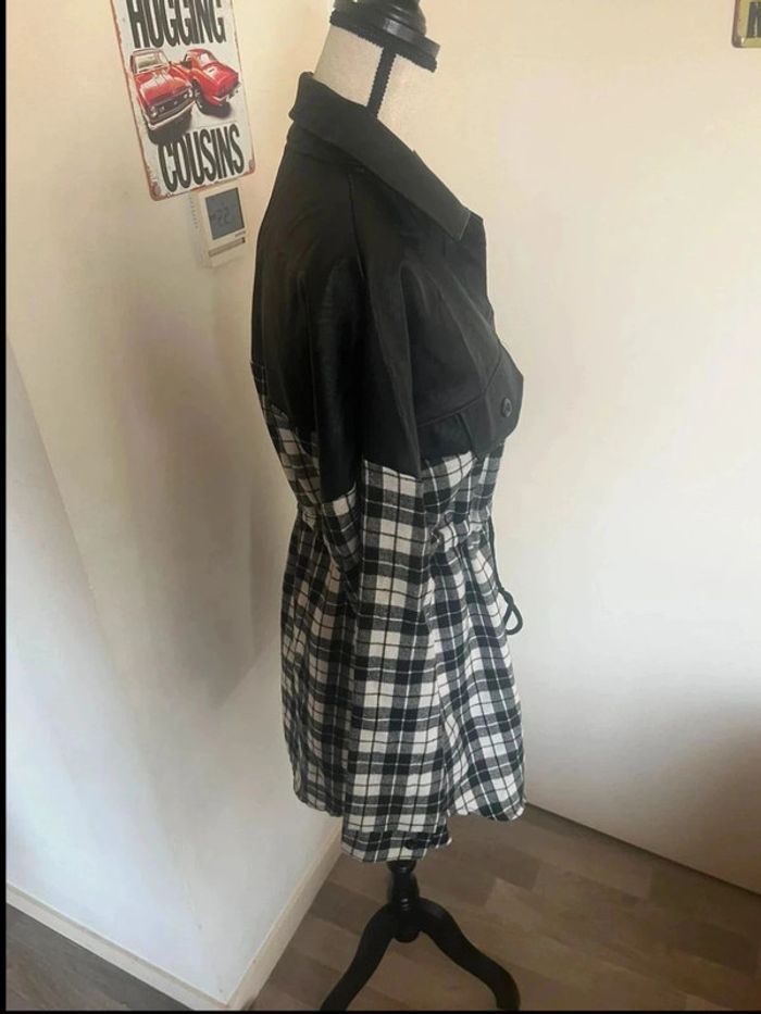 Très belle chemise tunique blouse simili cuir taille unique neuf - photo numéro 7