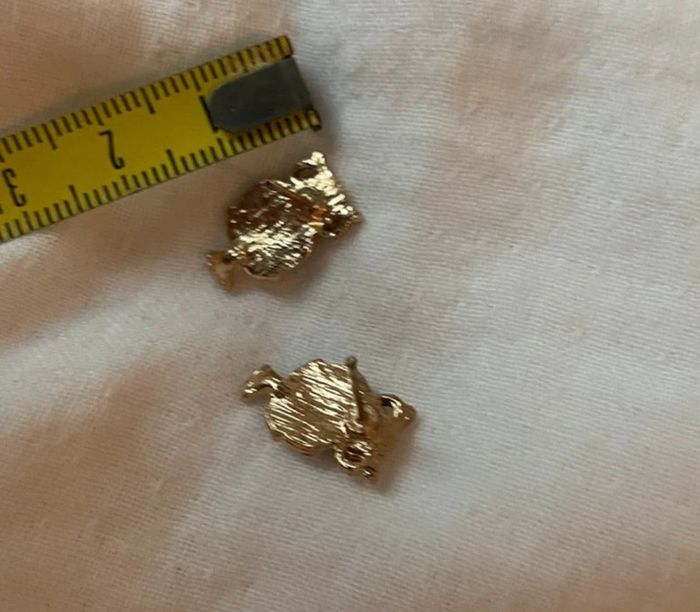 Boucles d’oreilles hibou doré - photo numéro 3