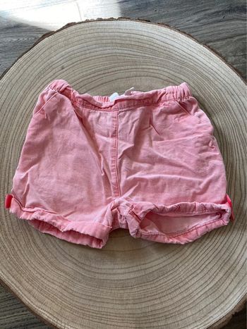 Short rose fille 18 mois