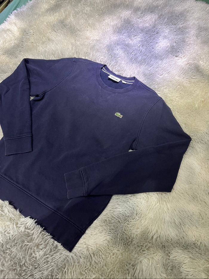 Sweat crewneck Lacoste bleu marine - photo numéro 2