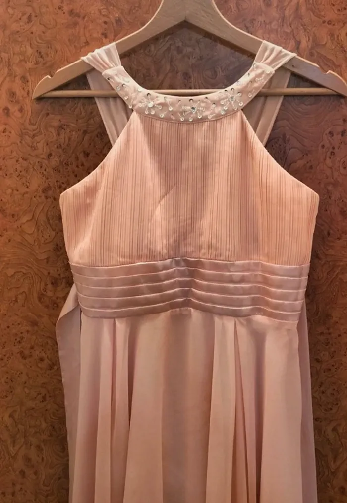 Robe de soirée rose poudré – Taille XS - photo numéro 3