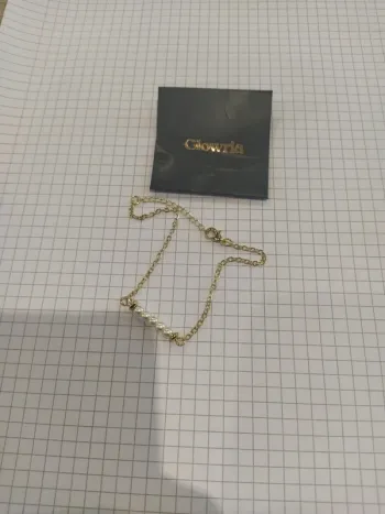 Bracelet doré perle blanc