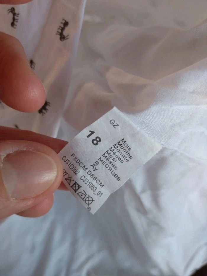 Robe doublée été Fille 18 mois Fleurs Fourmi Catimini 100% coton - photo numéro 9